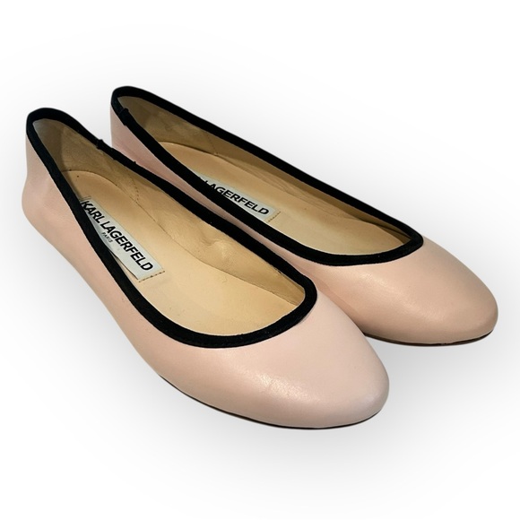 Karl Lagerfeld Baby Pink Ballet Flat - Picture 3 of 8